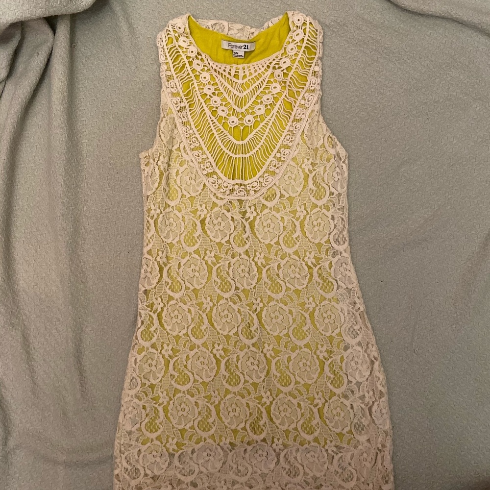 Forever 21 Lime and green lace dress